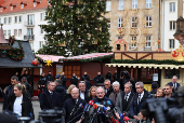 German Chancellor Scholz visits the site of Christmas market attack, in Magdeburg