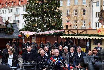 German Chancellor Scholz visits the site of Christmas market attack, in Magdeburg