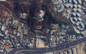 A satellite image shows the official residence of South Korean President Yoon Suk Yeol in Seoul