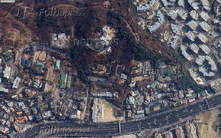 A satellite image shows the official residence of South Korean President Yoon Suk Yeol in Seoul