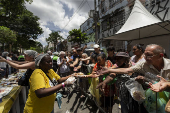 Tradicional Bolo do Bixiga no aniversrio de So Paulo - 471 anos