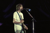 Kurt Cobain, vocalista da banda Nirvana, durante show no Hollywood Rock