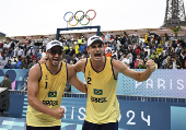 Dupla brasileira do vlei de praia Andr e Jorge nas Olimpiadas