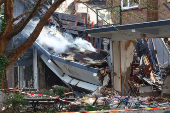 Aftermath of an explosion in a residential area, in The Hague