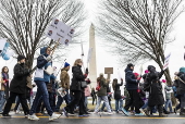 The People's March in downtown Washington, DC