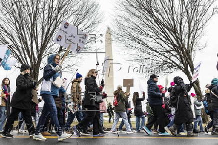 The People's March in downtown Washington, DC