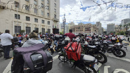 Protesto de mototaxistas em So Paulo (SP)