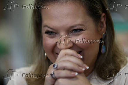 Joice Hasselmann (PSL-SP), durante entrevista  Folha