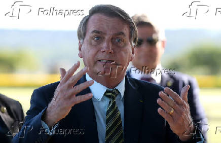 Folhapress - Fotos - Bolsonaro Fala Com Apoiadores Em Frente Ao Alvorada