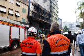 Fire at a guesthouse in Porto Alegre