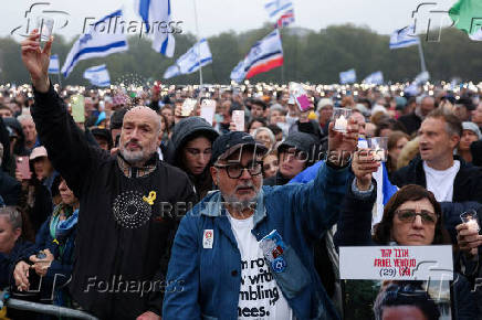 Memorial event for victims of October 7 attack on Israel, in London