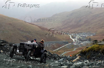 Motoring enthusiasts take part in the annual VSCC Lakeland Trial at Honister Slate Mine, in Keswick