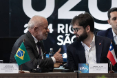 Lula e Gabriel Boric na plenria dos Prefeitos do Urban 20, no Rio