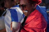 Uruguay's centre-left presidential candidate Yamandu Orsi holds his closing campaign rally, in Las Piedras