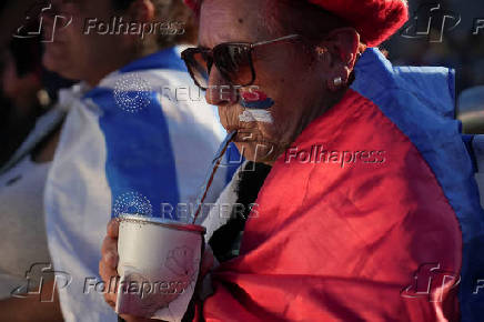 Uruguay's centre-left presidential candidate Yamandu Orsi holds his closing campaign rally, in Las Piedras