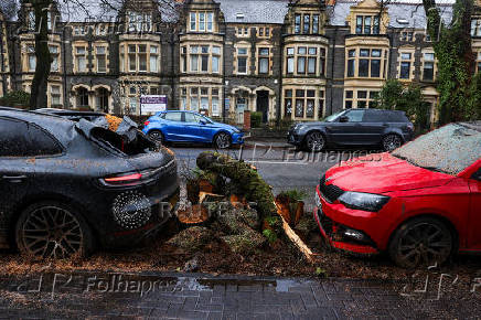 Storm Darragh hits Britain