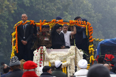 Funeral procession of India's former PM Singh in New Delhi