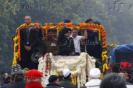 Funeral procession of India's former PM Singh in New Delhi