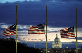 Flags at half-staff following the death of former President Jimmy Carter