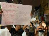 Protesto de moradores de Paraispolis contra a violncia da polcia