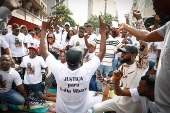 Manifestantes protestam contra morte de senegals em SP