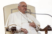 Pope Francis leads Wednesday's general audience in Saint Peter's Square