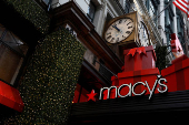 The outside of Macy's flagship department store is seen in the midtown area of New York City