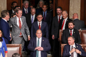 U.S. representatives gather to vote for their new Speaker of the House on the first day of the new Congress at the U.S. Capitol in Washington