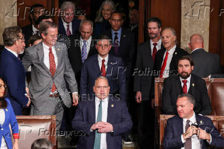 U.S. representatives gather to vote for their new Speaker of the House on the first day of the new Congress at the U.S. Capitol in Washington