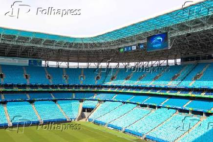 Vista interna da Arena do Grmio, em Porto Alegre (RS)