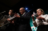 Alckmin, Gleisi e Mercadante falam sobre mais nomes da transio