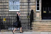 Members of the Scottish Parliament arrive at Bute House, in Edinburgh