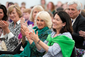 Britain's Queen Camilla makes surprise appearance at Charleston Festival