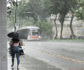 Chuva no centro de So Paulo