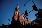 The Calvary Baptist Church is pictured in the Chinatown neighborhood in Washington