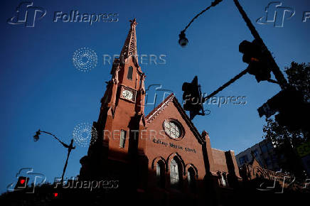 The Calvary Baptist Church is pictured in the Chinatown neighborhood in Washington