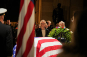 The casket of Jimmy Carter lies in state in Washington