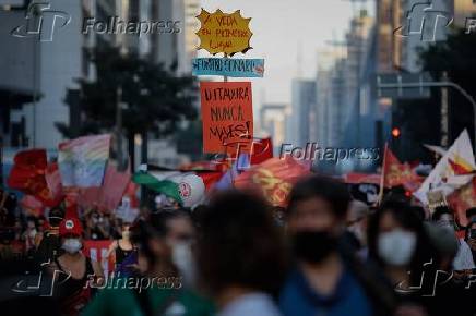 Folhapress Fotos Manifestantes Durante Ato Contra O Presidente Jair