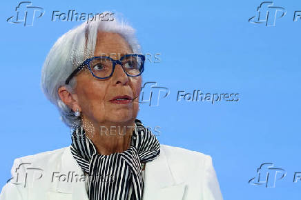 Folhapress - Fotos - ECB's President Christine Lagarde Speaks To ...