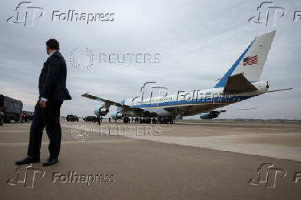 Air Force One Departs to New York from Joint Base Andrews