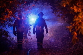 Forest fire in in Bornes de Aguiar, Portugal