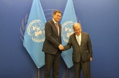 Oportunidade de foto com o Secretrio-Geral da ONU durante a UNGA79.