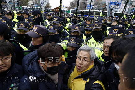 Protest in Seoul calling for the impeachment of South Korea's President Yoon