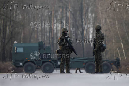 Patriot launchers at Polish military base