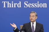 Chinese Foreign Minister Wang Yi holds press conference at Third Session of 14th National People's Congress