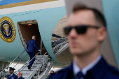 U.S. President Biden boards Air Force One en route to Philadelphia, from Joint Base Andrews