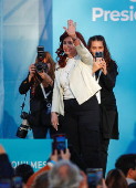 Argentina's former President Cristina Fernandez de Kirchner attends the inauguration of the President Nestor Kirchner stadium, in Quilmes