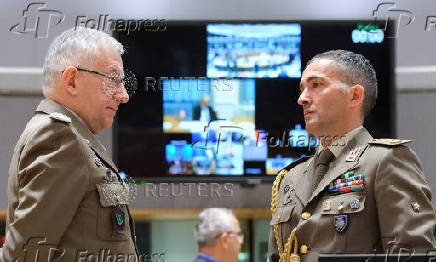 FILE PHOTO: Italian General Claudio Graziano attends video conference of European defence ministers in Brussels