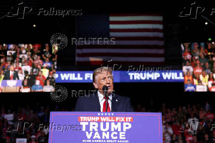 Republican presidential nominee and former U.S. President Donald Trump campaigns in Henderson