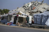 Destruction in Deir Al Balah, Gaza Strip